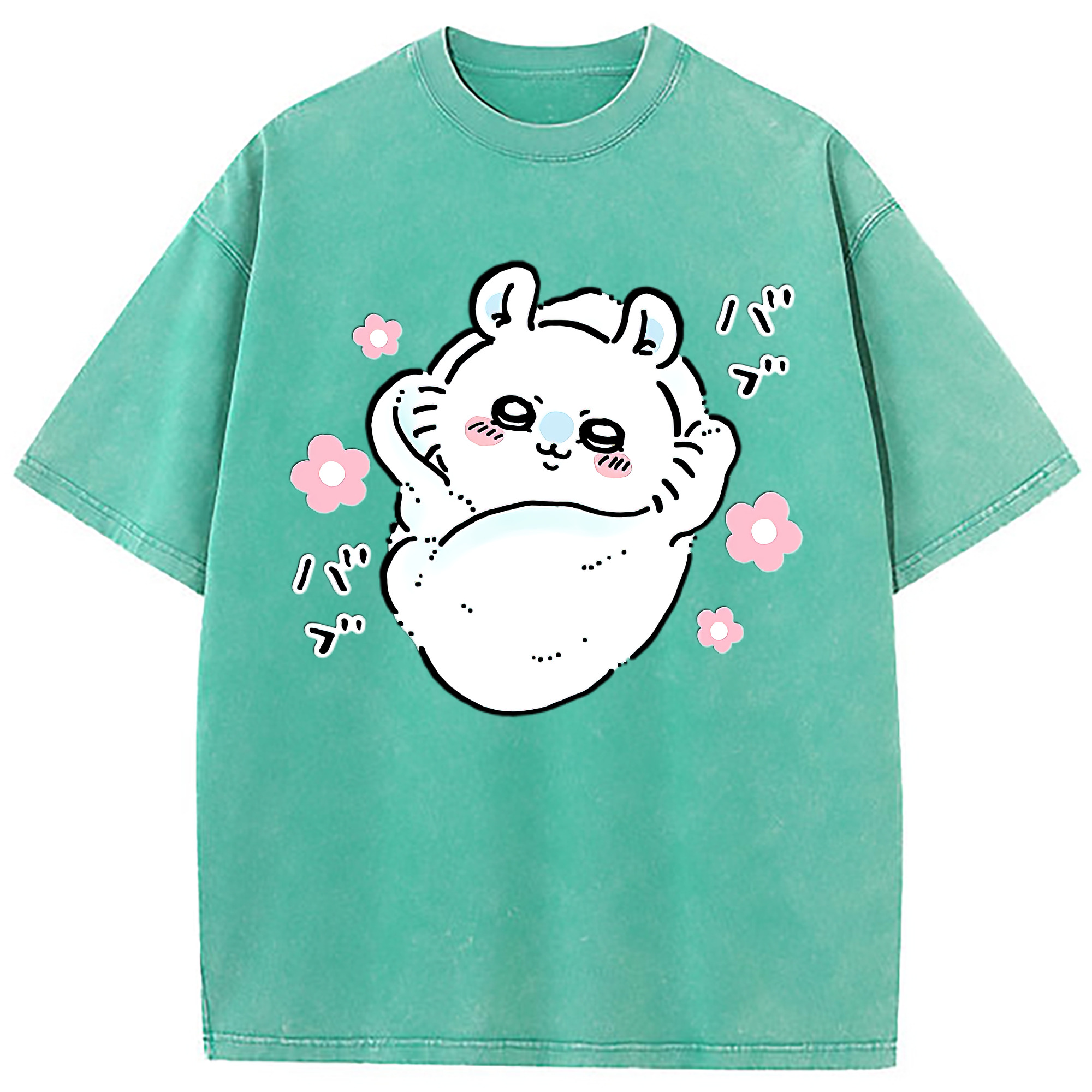 （画像用） ちいかわ モモンガ Chii-kawa Momonga 綿100% ヴィンテージ風 半袖Tシャツ（フロントプリント）